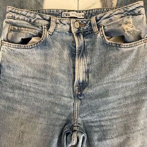 Zara High Rise Straight Jeans